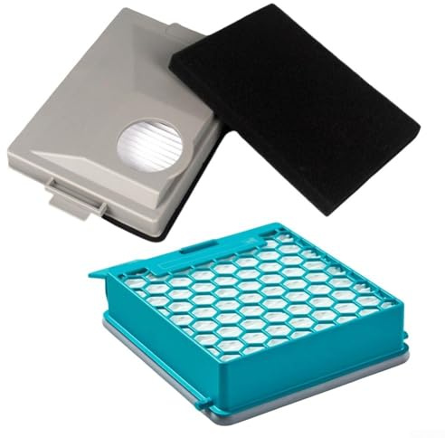 Lot de 2 filtres à charbon de rechange, compatibles avec les aspirateurs Miele Blizzard CX1, Boost CX1, comprend des filtres HEPA et à poussière fine, capture la poussière et les poils d'animaux