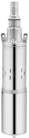Tiefbrunnenpumpe 200W Brunnenpumpe 30m Max. Förderhöhe 1.5m³/h Edelstahl-Wasserpumpen mit 17m Stromkabel 24V Tauchpumpe Rohrpumpe