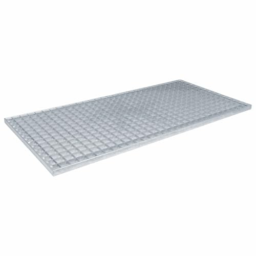 vidaXL Gitter Silber 100 x 50 x 2 cm Feuerverzinkter Stahl