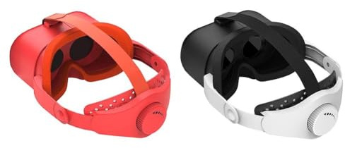 FUANA VR Headset for Nintendo Switch with Adjustable Lens and Strap, ABS Material, Compact Size 21.6 * 20.2 * 11.3cm, Red/White Earphone Cable
