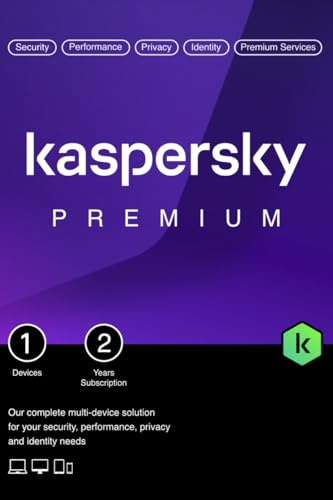 Kaspersky Premium Total Security 2025 | 1 Device | 2 Years | Anti-Phishing and Firewall | Unlimited VPN | Password Manager | Parental Controls | 24/7 Support | PC/Mac/Mobile | Activation Code by Post