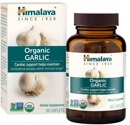 Himalaya USDA Organic Garlic Supplements, 1400 mg, 60 Caplets
