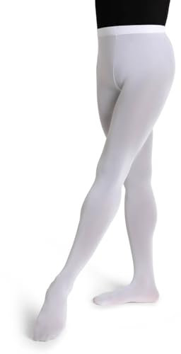 Capezio Collant Studio Basics pour femme, blanc, Large-X-Large
