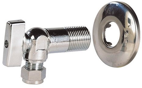 Dipra 893441 - Vanne équerre raccords bicones M15/21 -12/17