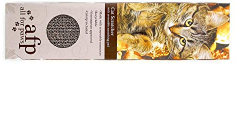 All For Paws Modern Cat Scratcher, Single | Comfortable Place to Scratch, Corrugated Refill Panels Extend Life