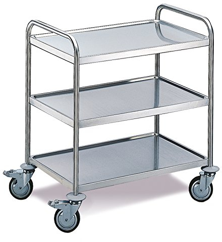 Edelstahl - Tischwagen 3 Etagen (600 x 400 mm)