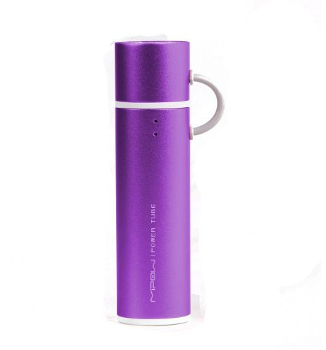 MiPow SP2600L-PU Power Tube mobiler Akku für Apple iPhone 5/5S/5C (2600mAh) lila