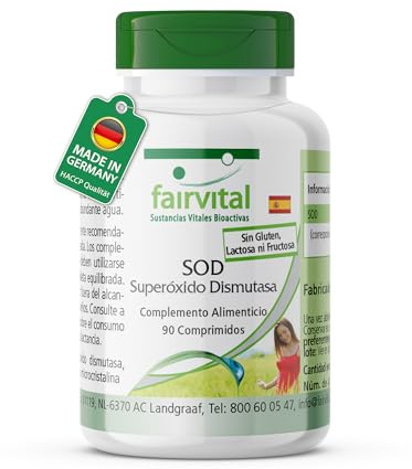 fairvital SOD, 90 Tabletten, schluckfreundlich, Superoxid-Dismutase, HOCHDOSIERT, 6.000 F.I.P. pro Tagesdosis