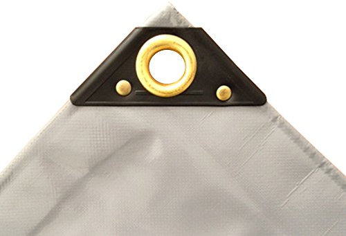 Boni-Shop Bâche en PVC de 650 g/m² Gris Plusieurs tailles 4 x 6