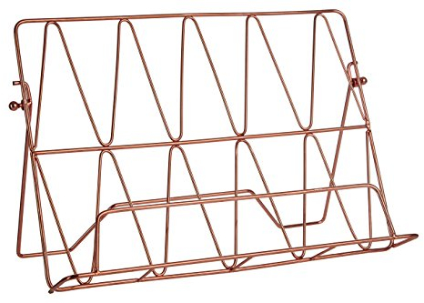 Premier Housewares 507561 Vertex Cookbook Stand - Copper Plated , 17 x 30 x 21 cm