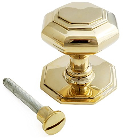 Castelion® Small Solid Brass Octagonal Centre Door Knob (7cm)
