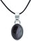 mantraroma Kettenanhänger 925 Silber Onyx schwarzer Stein Edelstein Kettenanhänger Damen Sterling Silber Halskette Anhänger Geschenk (MAH-081-03)