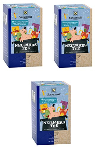 3 x Sonnentor Neujahrs Neujahres Silvesterkalender Tee bio 24FB