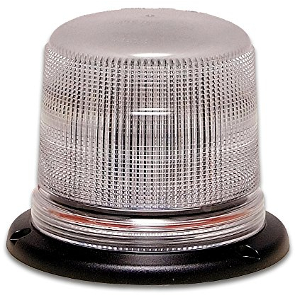 LED-MARTIN Rundumleuchte SESTO - 11 Blitzmuster - klar/blau - 3-Punkt - 12V 24V. Professionelle Kennleuchte, Warnleuchte, Blitzleuchte für den Einsatz im Straßenverkehr.