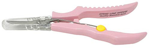 ZickZackNaehmaschine Spring-Load-NIPPERS Rosa Gebogene Pinzettenschere Stickschere Schere