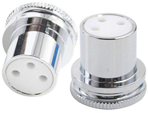 BEKER Female XLR Noise Reducing Caps Nickel Plated PTFE (Teflon) Isolierung Noise Stopper XLR Plug Dust Proof Caps Nickel Plated Female XLR Caps 2 Stück