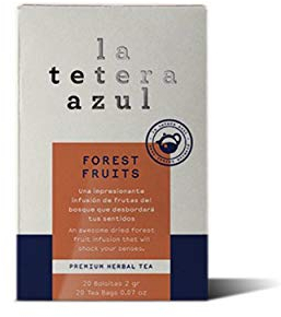 LA TETERA AZUL Infusión De Frutos Rojos Del Bosque. Escaramujo, Flores De Hibisco Y Bayas De Saúco. Infusión Antioxidante. Té Sorprende. 20 Bolsitas De 2 Gramos.