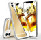 moex Mirror Case für iPhone 11 Hülle mit Spiegel und erweitertem Kantenschutz aus Silikon, Handyhülle verspiegelte Rückseite, Stylische Handy Schutzhülle dünn, Gold