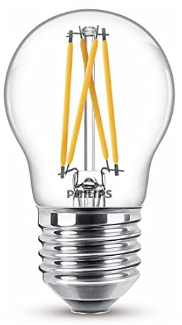 Philips LED WarmGlow Lampe ersetzt 40W, E27, hohe Farbwiedergabe (RA90), warmweiß (2200 - 2700K), 470 Lumen, dimmbar