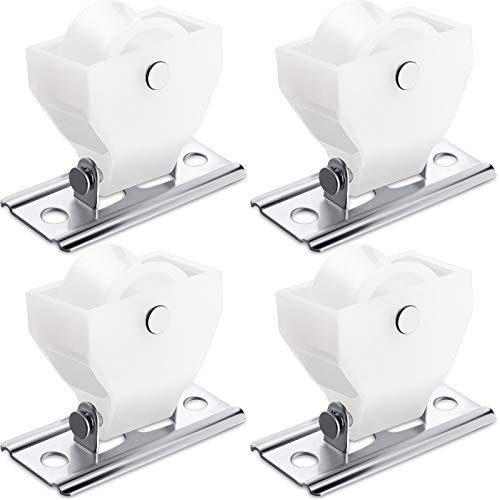 Jetec 4 Pieces Roman Shade Cord Pulley Small Plastic Cord Lock for Roman Pleated and Australian Shades