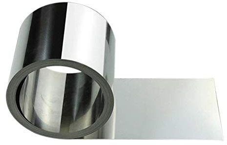 GOONSDS Hojas de láminas de Placa Fina de Acero Inoxidable para Bricolaje Materiales de Laboratorio a Mano y universitarios, Grosor 0.1mm, Longitud 3000mm,Width 50MM