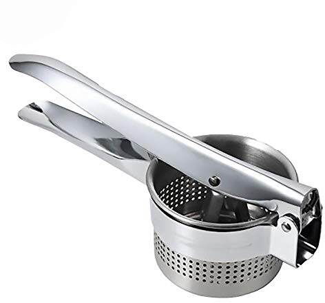 MEETOZ Chef Potato Ricer and Masher, Vegetable Ricer and Fruit Ricer, Great for Purees, Fruit Juicer, 100% Stainless Steel