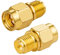 Vecys 2 Stück SMA Stecker auf RP SMA Buchse (mit Stift) Adapter RF Koaxial Koax Gerader Adapter vergoldet für Antennen Router Koaxialkabel
