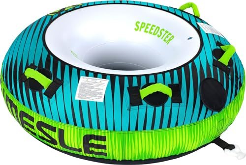Mesle Funtube Speedster 58, Großer 1-2 Personen, 1-2 Personen Donut Wasserreifen aufblasbar, Towable Tube für Kinder & Erwachsene, Schleppring für Boot & Jetski, Wasserreifen zum Ziehen