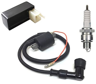 CDI Zündeinheit, Zündspule & Zündkerze passend für TGB 101, 203, 303, Bullet BM1, Pegasus, Akros – AC/Wechselstrom, 5-Pin Anschluss, BPR7HS