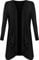 Crazy Girls Womens Waterfall Boyfriend Cardigan, Black, ML (UK 12-14)