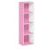 Furinno Pasir Libreria a 4 ripiani aperti, rosa/bianco
