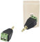 2x Morsettiera terminale morsetto minijack mini jack 3,5mm maschio - connettore mono placcato oro 18K - Morsetto 3 vie - Adaptout marca francese