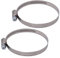 SKIR'CO Lot de 2 colliers de serrage réglables en acier inoxydable de 60 à 80 mm, colliers de serrage pour tuyau (2 pièces)