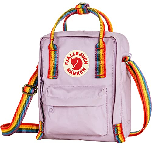 Fjällräven Unisex Kånken Rainbow Sling Handtasche, Pastel Lavender-Rainbow, One Size