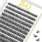 B&Q Individual Lashes, 40D Lash Cluster Einzelne Wimpern for Beginners D curl Cluster Lashes, Künstliche Wimpern Pack of 280 (40D-0.07D, 9–15 Mix)
