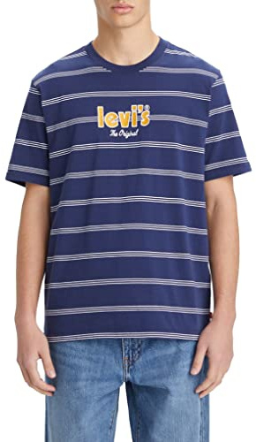 Levi's Men's Ss Relaxed Fit Tee T-Shirt, Tassel Naval Academy, M