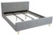 Mendler Polsterbett HWC-J98, Bett Doppelbett Bettgestell mit Lattenrost, Massivholz - 180x200cm grau