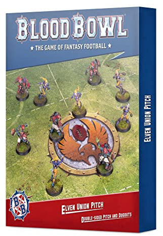 Games Workshop Blood Bowl Elven Union Pitch and Dugouts Playmat Spielfeld Waldelfen