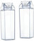 Jorzer Bouteille d'eau Transparente Carton Bouteille d'eau réutilisable Plastic Transparent Juice Bottle for Outdoor Sport 2PCS 500ML