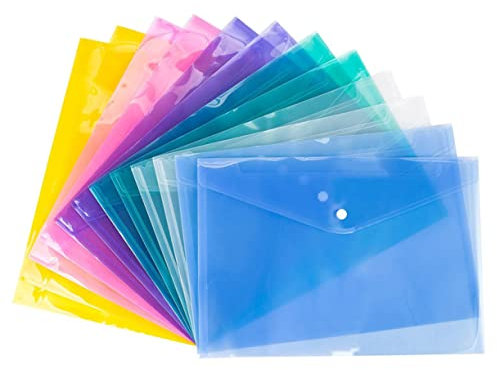 GRIRIW Dokumenten-organizer: 12 Stück Gelbe A4-aktenordner Tragbare Aktenordner-organizer-box.