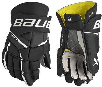 Bauer Supreme M3 Handschuhe Intermediate, Größe:13 Zoll, Farbe:schwarz/weiß