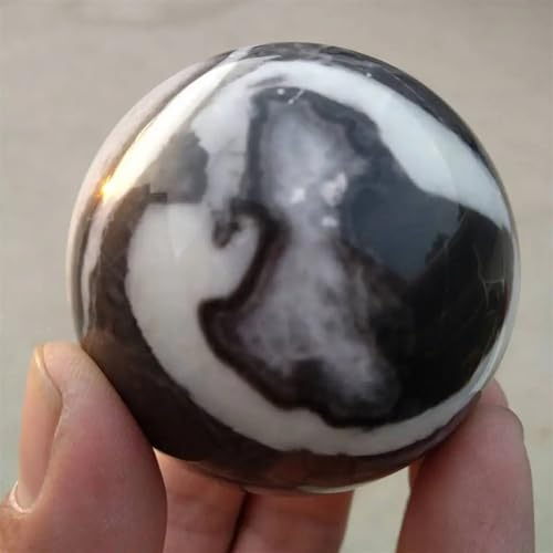 AtkitS Beau Boule polie en Cristal de Pierre de Mille Yeux de Jaspe de Coquille Naturelle