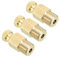 PATIKIL Raccord en Laiton pour Tube de 4 mm de Diamètre Extérieur Filetage Mâle Bsp 1/8 Lot de 3 Adaptateurs de Raccordement Droit de Compression Ton Doré