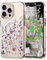 L-FADNUT Magnetic for iPhone 13 Pro Case, Compatible with Magsafe Floral Pattern Design, Clear Girly Flower Cover Slim Bumper Shockproof Protective Phone Case for iPhone 13 Pro Multicolor