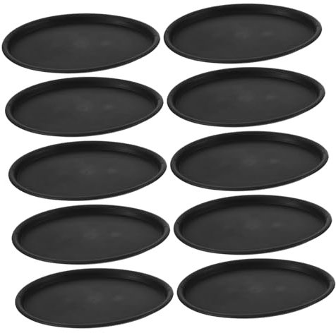 Sosoport 10Pcs Soucoupes Ovales pour Pots De Fleurs Plateau De Récupération d'eau pour Jardinières Protection des Surfaces Intérieur Et Extérieur