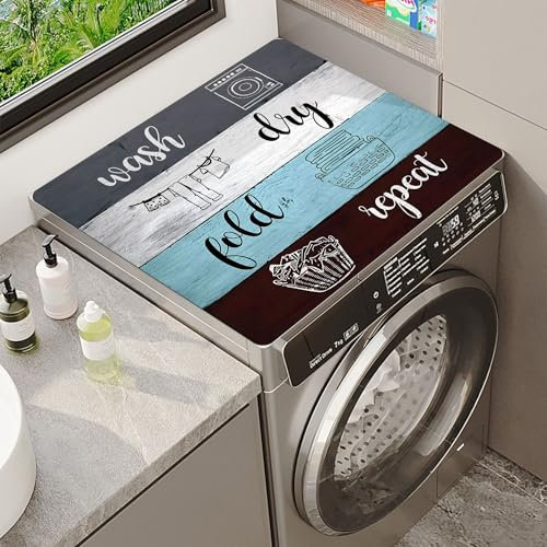 YJSZY Copri Lavatrice Tappetino per La Parte Superiore di Lavatrice E Asciugatrice Copertura Antiscivolo Top Protector Mat per Frigorifero Lavatrice A Carico Frontale Comodino (Color 1,50 x50 cm)