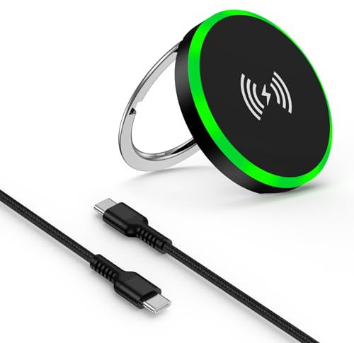 MagSafe Ladegerät iPhone Wireless Charger, 15W Schnell Magnetisches Kabelloses Ladegerät Ladepad Magnetic Induktive Ladestation für iPhone 16 Pro Max/16 Pro/16 Plus/16/15/14/13/12 Serie, Air Pods 3/2