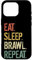 Eat Sleep Brawl Repeat Stars Lustiges Videospiel Hülle für iPhone 16 Pro