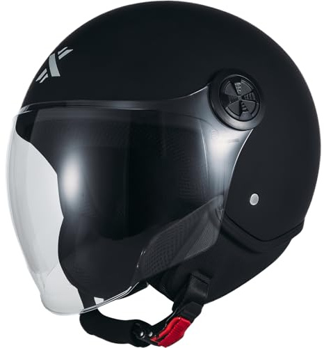 Shox Interceptor Open Face Motorcycle Helmet XS Matt Black