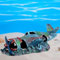 BAIFULAI Aquarium Deko, 24X 10X 8cm Flugzeug Berghöhle Zubehör aus Polyresin, Aquarium Rock Cave Dekoration, Aquariendeko, Fisch Tank Zubehör, Aquariumdeko Höhle für Fisch Tank